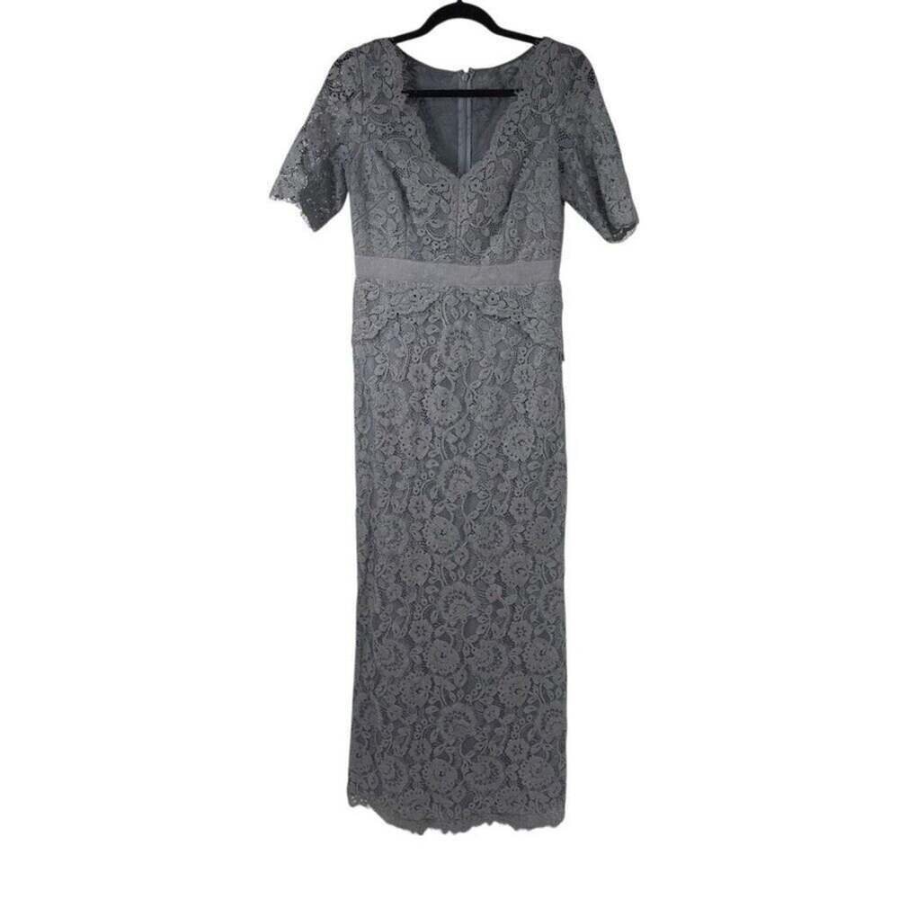 Adrianna Papell Grace Lace Longline Lace Straight Evening Dress Sz 6 Women’s